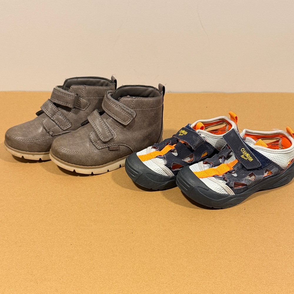 Oshkosh Gray Kids Boots and Orange Kids Sandals